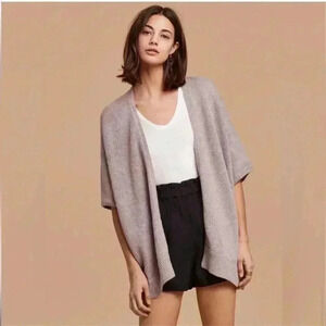 Aritzia community lonic very oversized cape with unique  blue design.